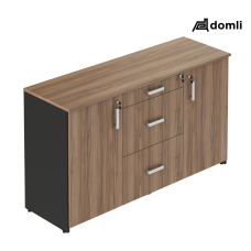 Credenza 2 Pastas Suspensas Prata Top