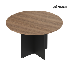 Mesa Reunião Redonda Pé Painel Prata