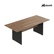 Mesa Reunião Retangular Prata Pé Painel