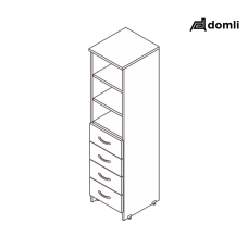 Armário estante 4 gavetas diamante