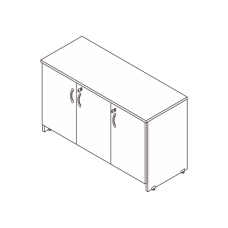 Credenza 3 portas diamante