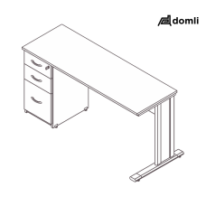 Mesa diretor / gerente gaveteiro pedestal 2 gavetas pasta suspensa diamante