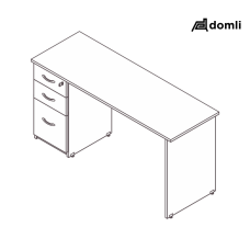 Mesa diretor / gerente gaveteiro pedestal 2 gavetas pasta suspensa diamante pé painel