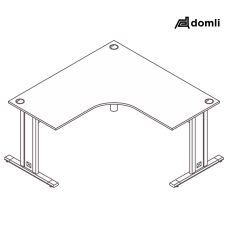 Mesa estação de trabalho “L” diamante