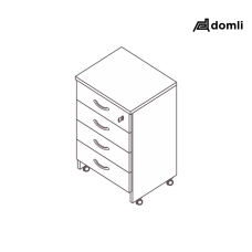 Gaveteiro volante plataforma 4 gavetas diamante Gaveteiro volante plataforma 4 gavetas diamante