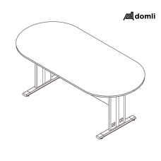 Mesa reunião oval diamante