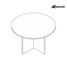 Mesa reunião redonda diamante pé painel