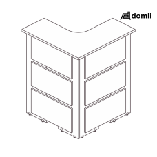 Balcão atendimento “l” dark diamante