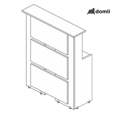 Balcão atendimento reto dark diamante