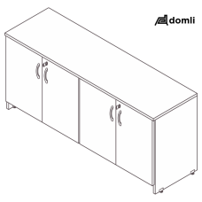 Armário secretária 4 portas plus