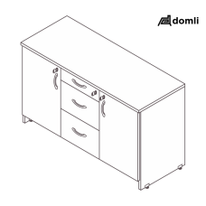 Credenza 1 gaveta 2 pastas suspensa plus