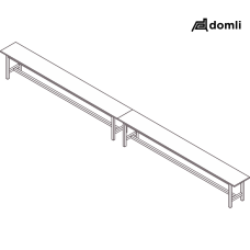 Banco refeitório individual bipartido plus