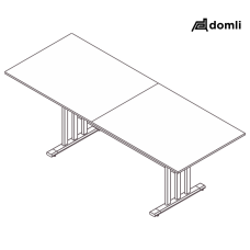 Mesa reunião bipartida retangular plus