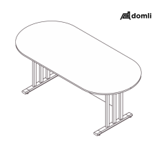 Mesa reunião oval plus