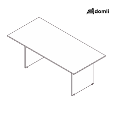 Mesa reunião retangular plus pé painel